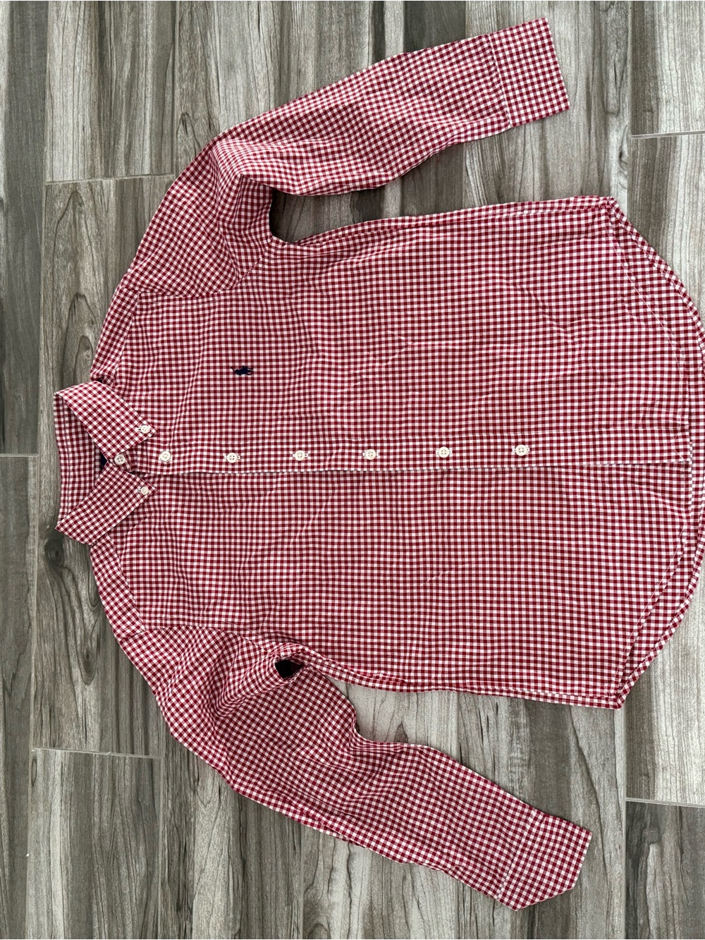 Ralph Lauren Boys Red Gingham Button-Down Shirt
